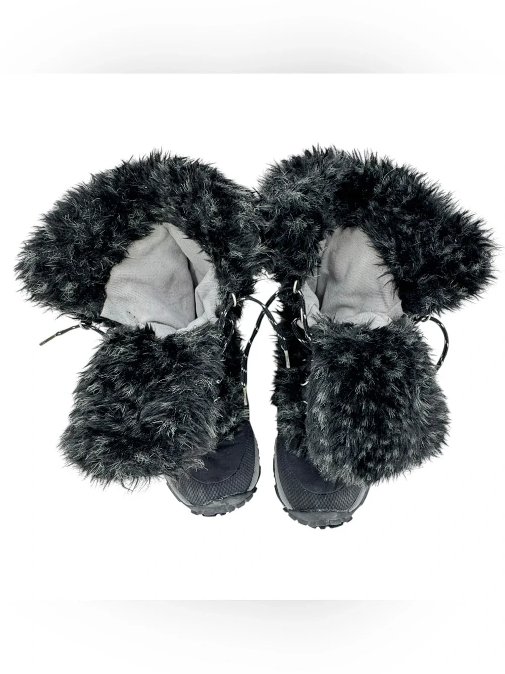 The North Face Women's Black Fur-Trim Waterproof Winter Boots